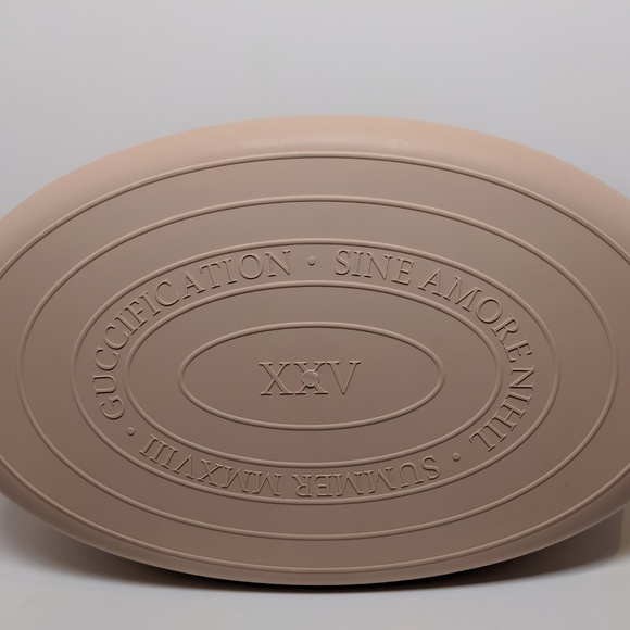 SOLD Gucci Logo Beige Rubber Tote - Picture 5 of 6